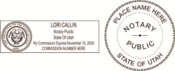 Utah notary stamps and seals